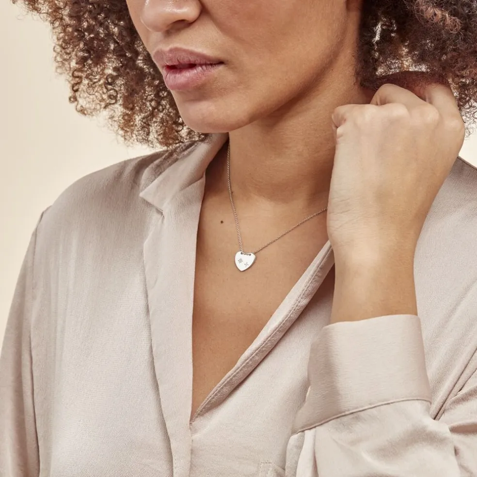 Collier Argent Ieronim Oxydes De Zirconium