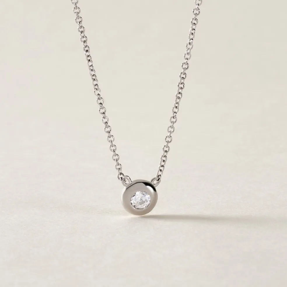 Collier Argent Laureano Oxydes De Zirconium