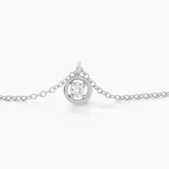 Collier Argent Laureto Oxydes De Zirconium
