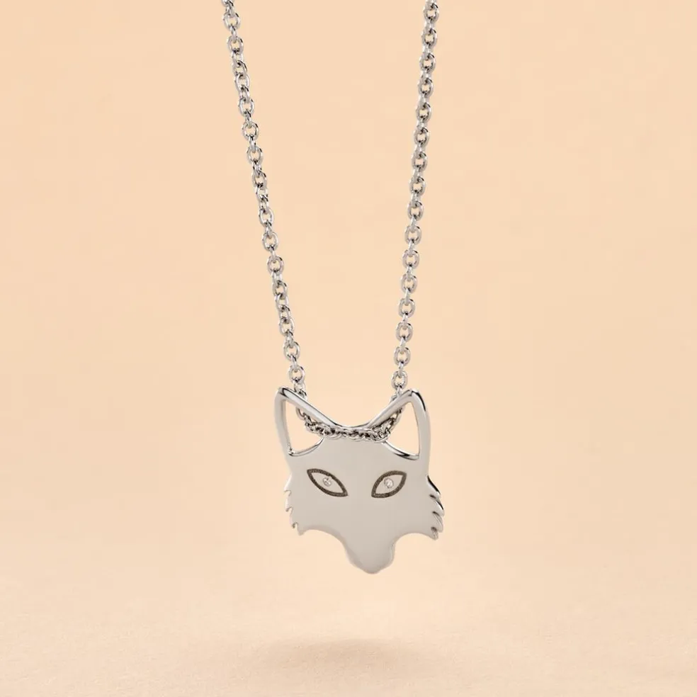 Collier Argent Mechtelt Oxydes De Zirconium