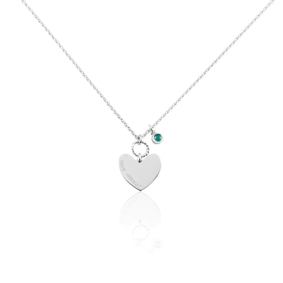 Collier Argent Pero Onyx