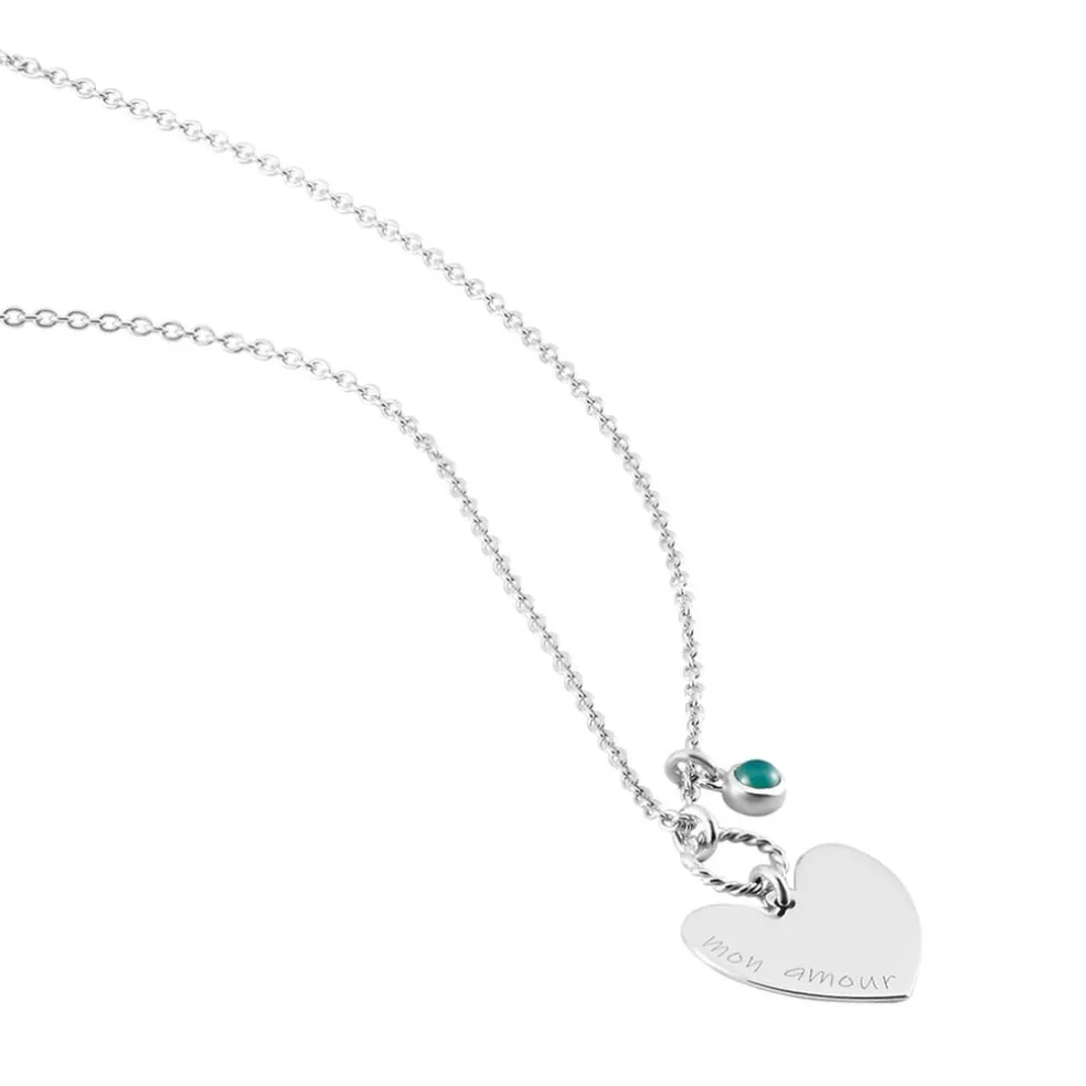 Collier Argent Pero Onyx