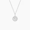 Collier Argent Plantain Oxydes De Zirconium