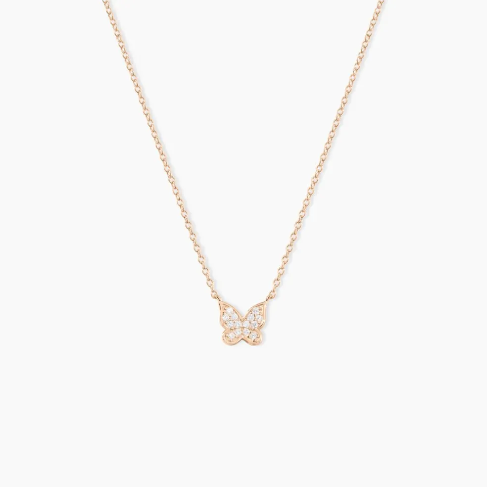 Collier Argent Rose Anne-lise Oxyde De Zirconium