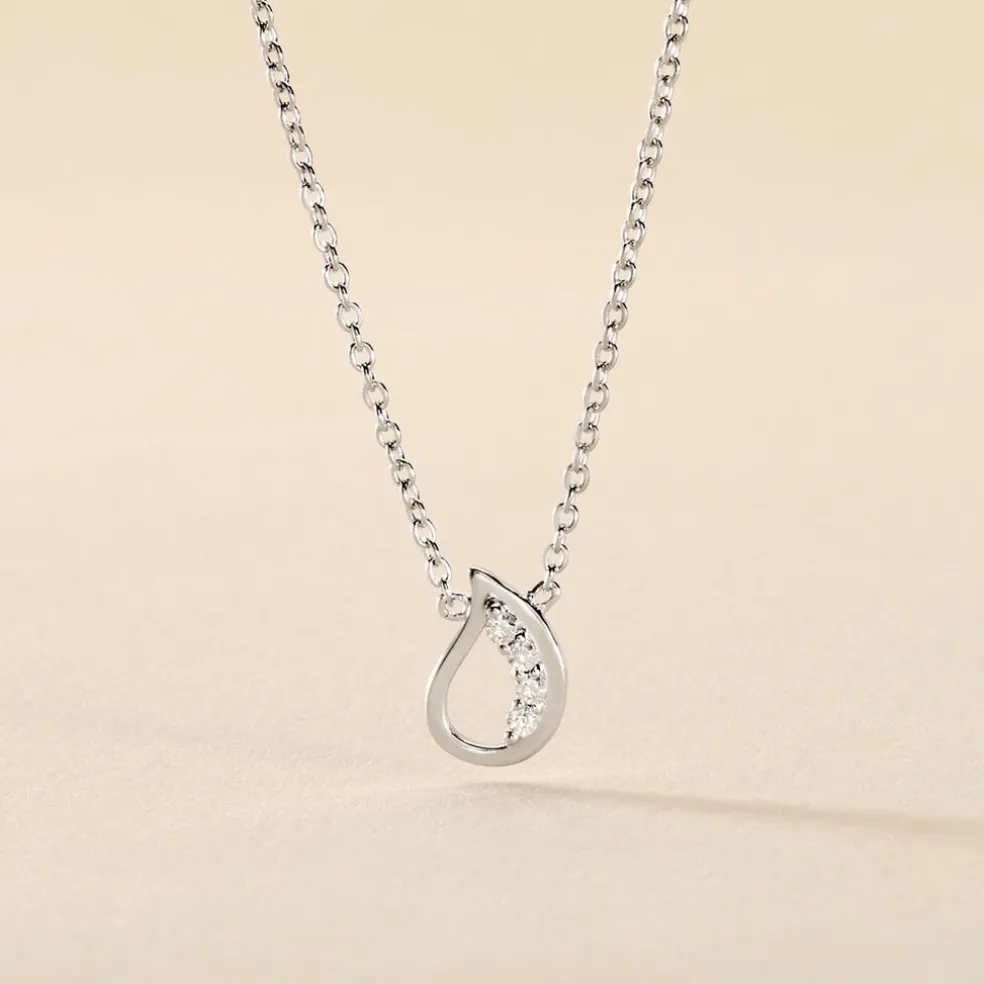 Collier Argent Sylvan Oxydes De Zirconium