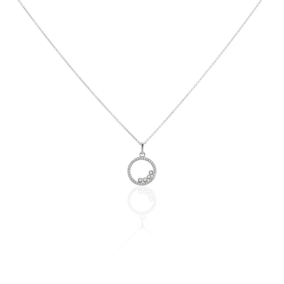 Collier Argent Ursine Oxydes De Zirconium