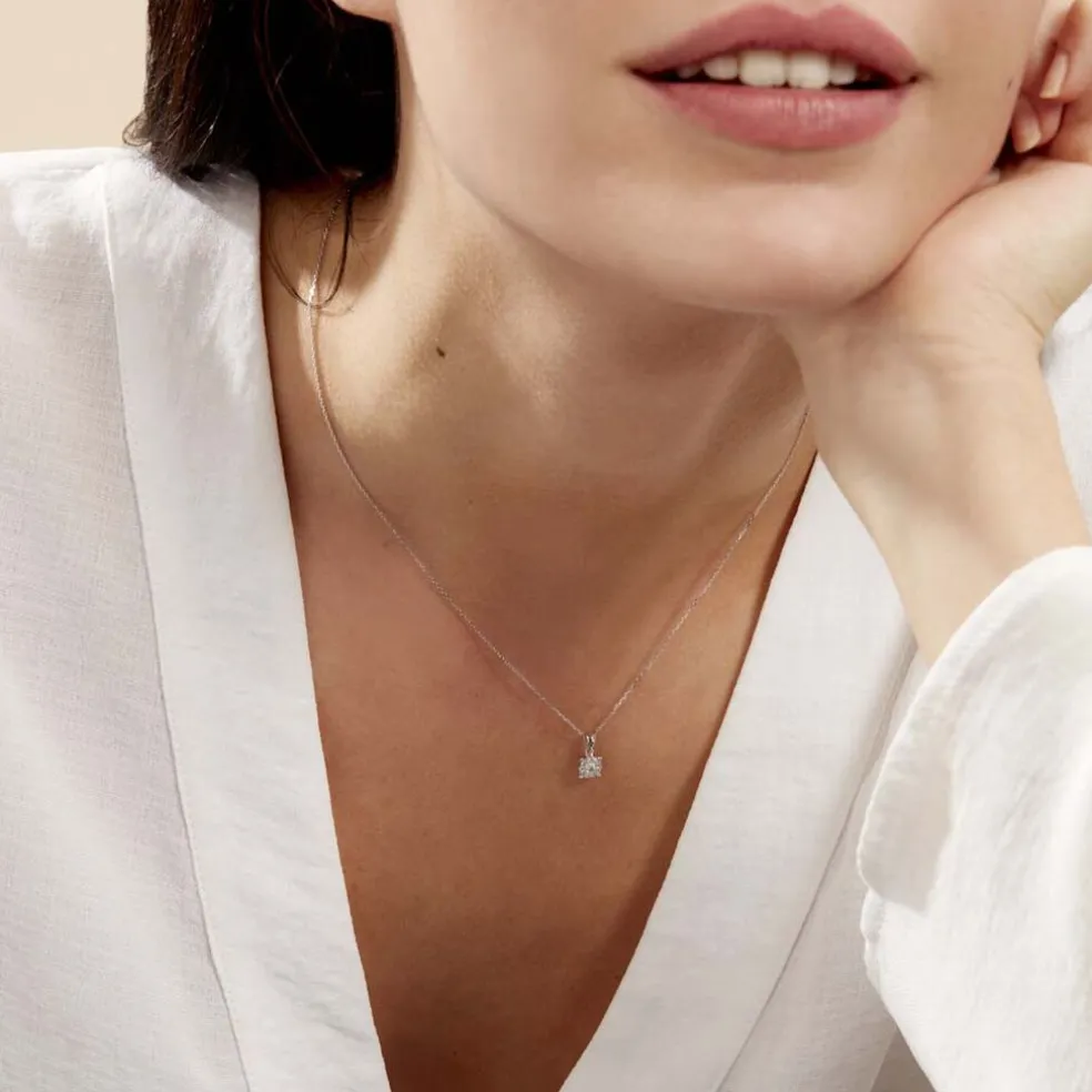 Collier Artemis Or Blanc Diamant
