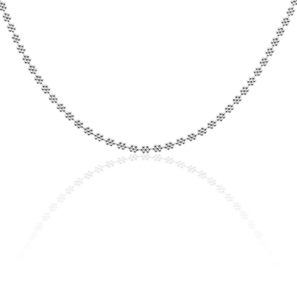 Collier Ashlee Argent Blanc