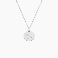 Collier Astr Argent Oxydes De Zirconium