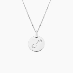 Collier Astr Argent Oxydes De Zirconium