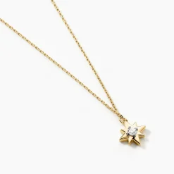 Collier Astralia Or Jaune Oxyde De Zirconium