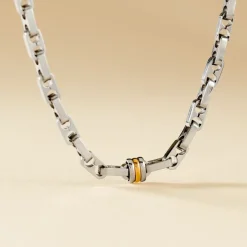 Collier Astrig Or Acier Bicolore