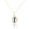 Collier Aurora Or Jaune Saphir Et Diamant