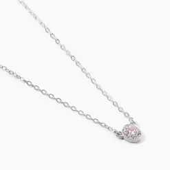 Collier Auxana Argent Blanc Oxyde De Zirconium