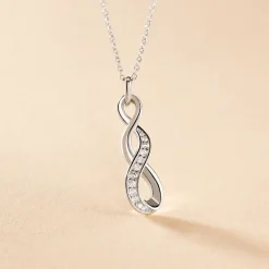 Collier Ayhan Argent Blanc Oxyde De Zirconium