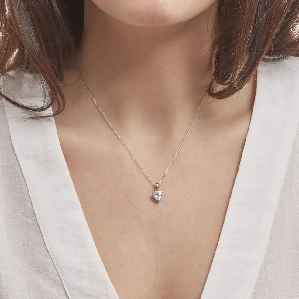 Collier Azenor Argent Blanc Oxyde De Zirconium
