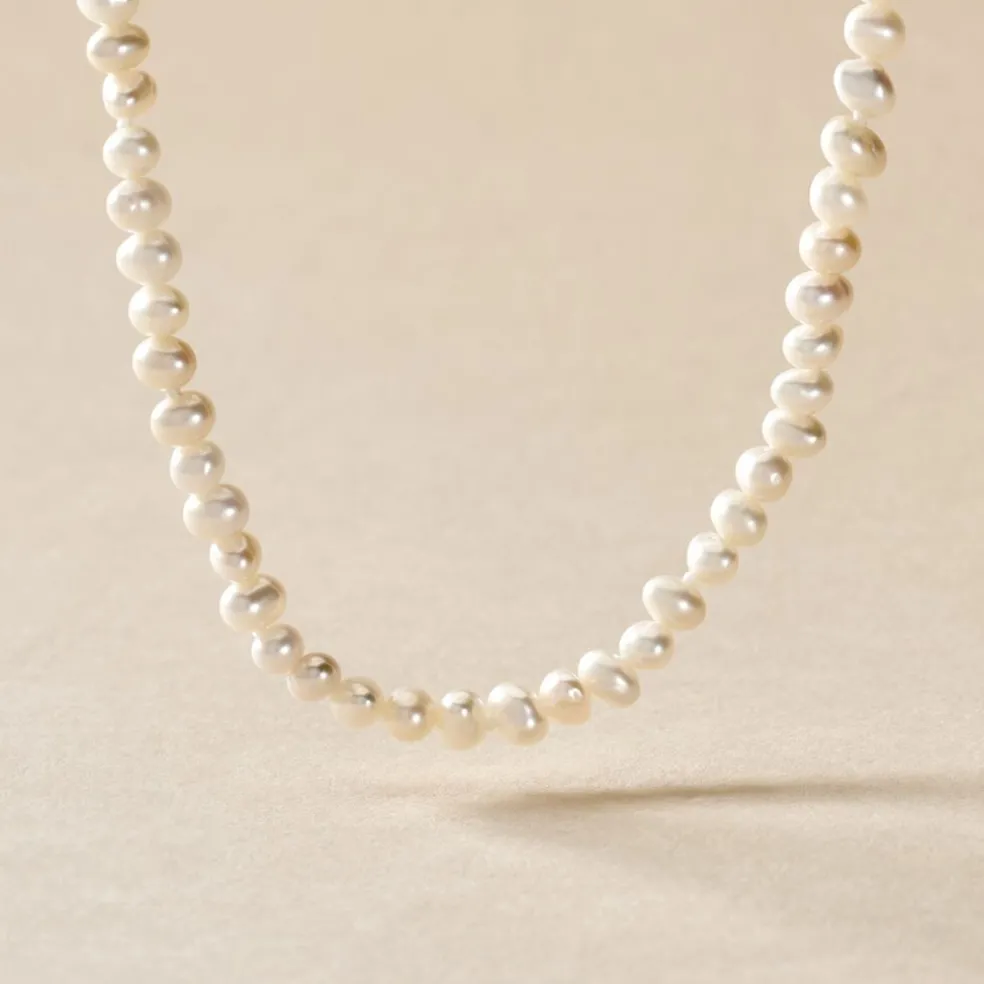 Collier Baroque Or Jaune Perle De Culture