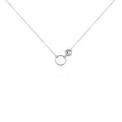 Collier Bastiano Argent Blanc Oxyde De Zirconium
