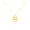 Collier Benedicte Message Or Jaune