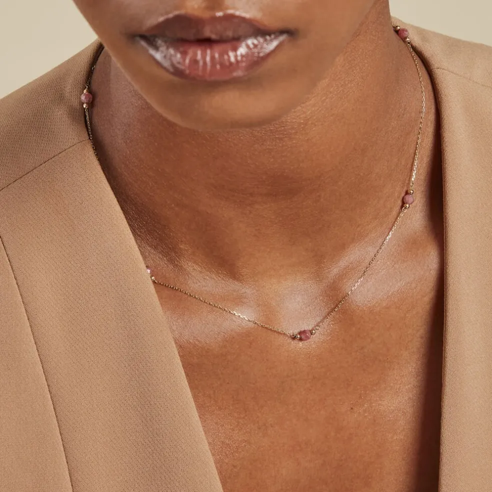 Collier Billy Or Jaune Tourmaline