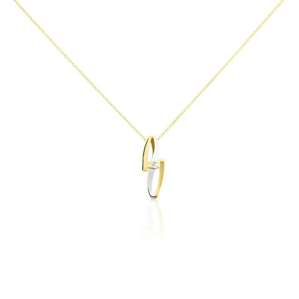 Collier Blandine Or Bicolore Diamant