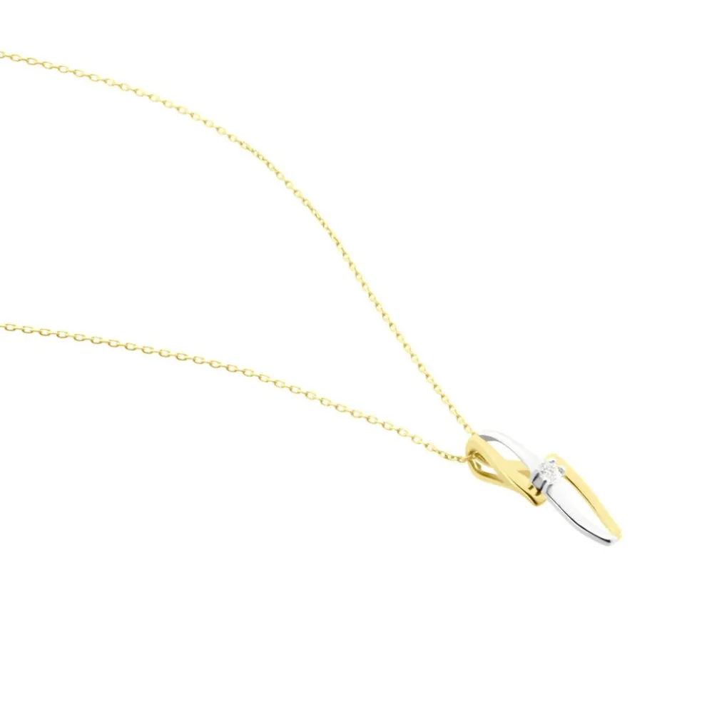 Collier Blandine Or Bicolore Diamant
