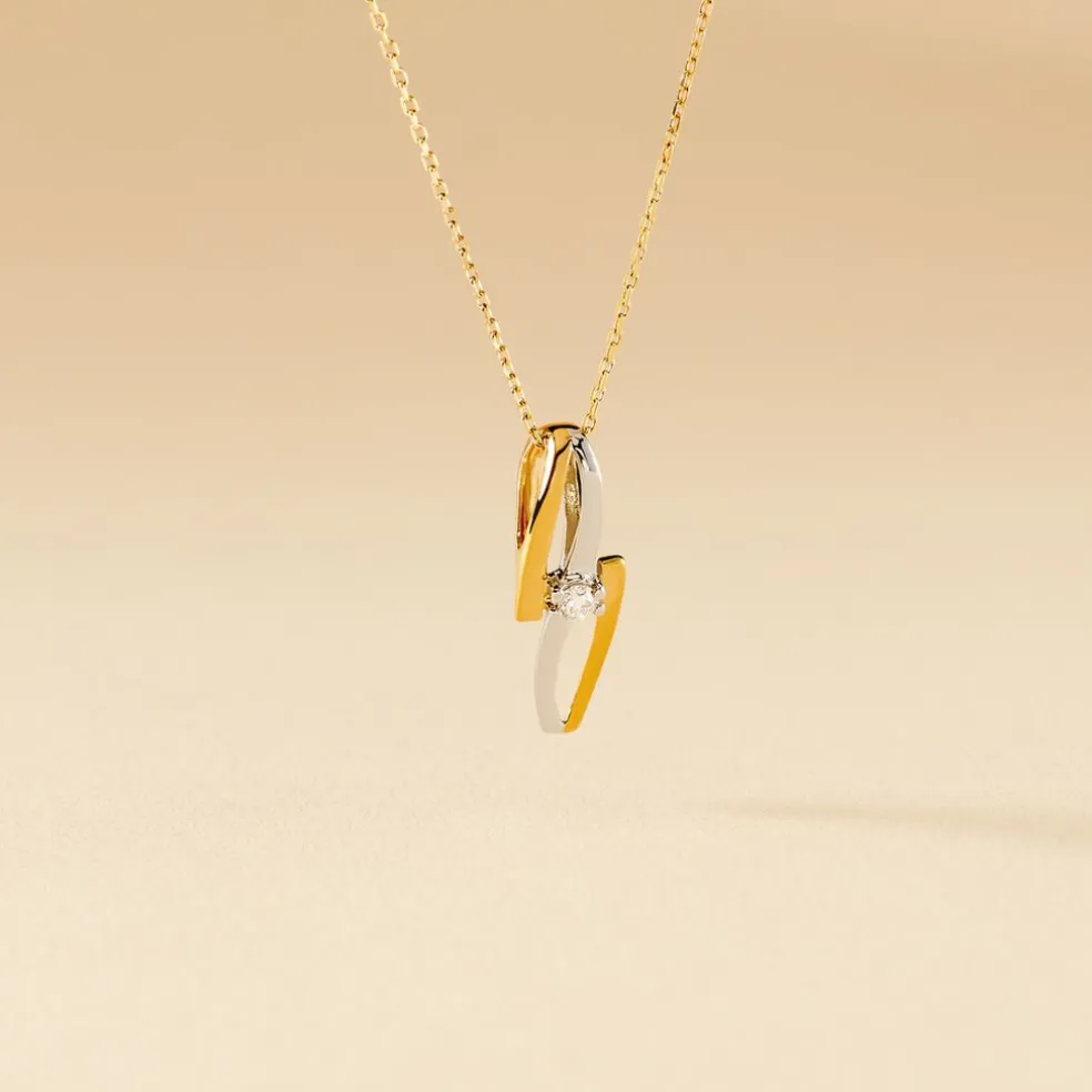 Collier Blandine Or Bicolore Diamant