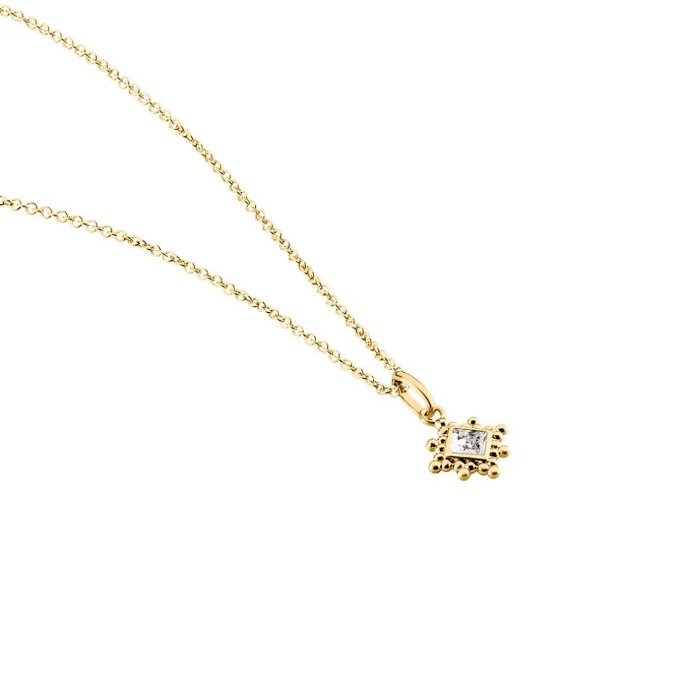 Collier Bobbie Plaqué Or Jaune Oxyde De Zirconium