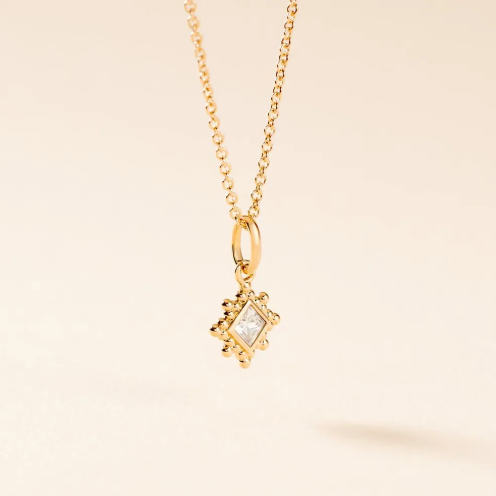 Collier Bobbie Plaqué Or Jaune Oxyde De Zirconium