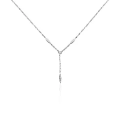 Collier Bormana Argent Blanc Oxyde De Zirconium