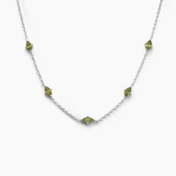 Collier Borya Argent Blanc Oxyde De Zirconium
