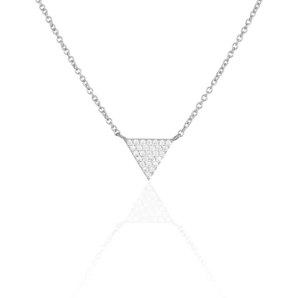 Collier Brendana Argent Blanc Oxyde De Zirconium