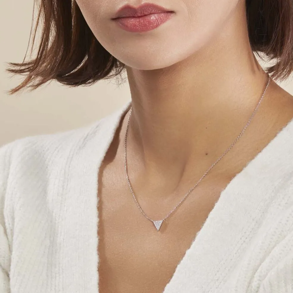 Collier Brendana Argent Blanc Oxyde De Zirconium