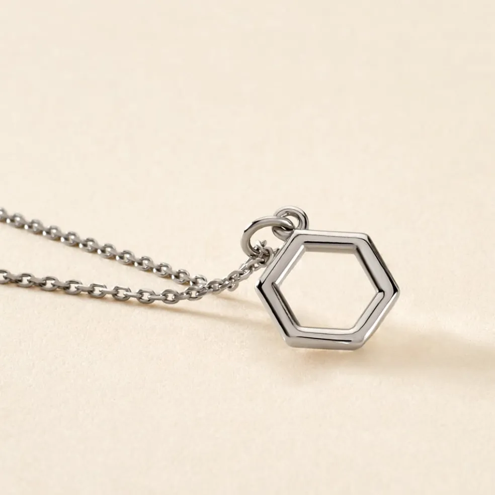 Collier Brielle Argent Blanc