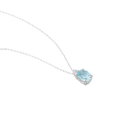 Collier Britney Or Blanc Topaze Et Oxyde De Zirconium
