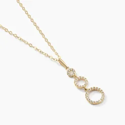 Collier Camron Or Jaune Oxyde De Zirconium