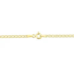 Collier Capucin Or Jaune Maille Marine Plate