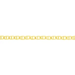 Collier Capucin Or Jaune Maille Marine Plate