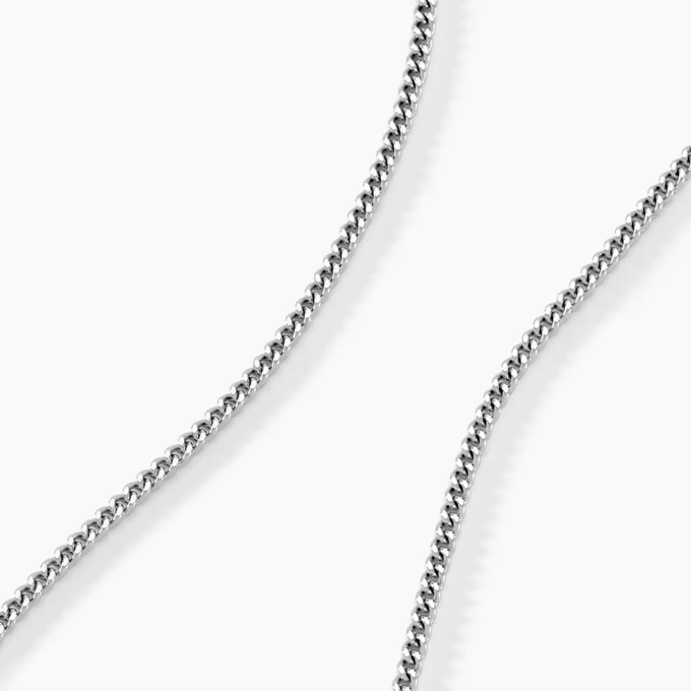 Collier Casper Argent Blanc