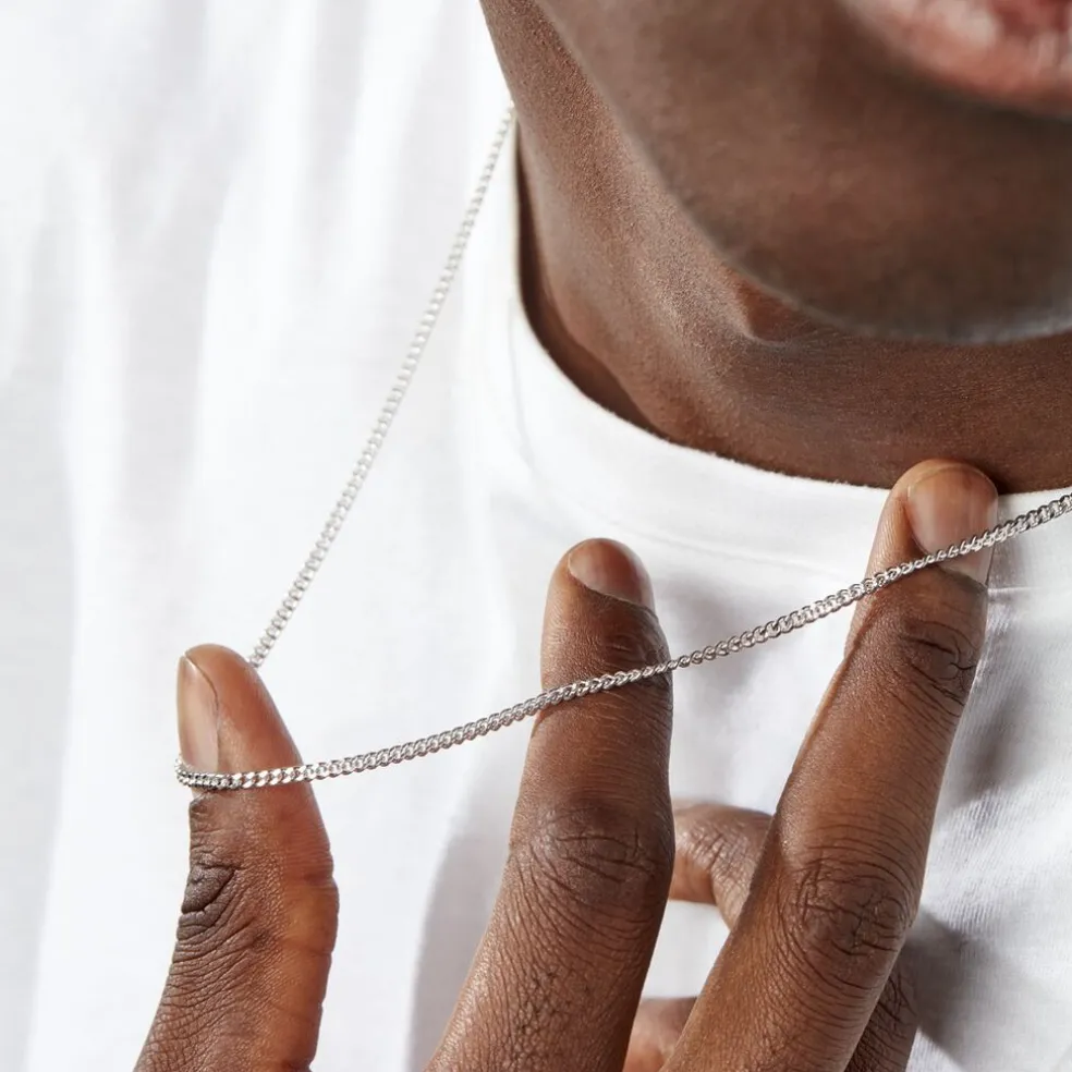Collier Casper Argent Blanc