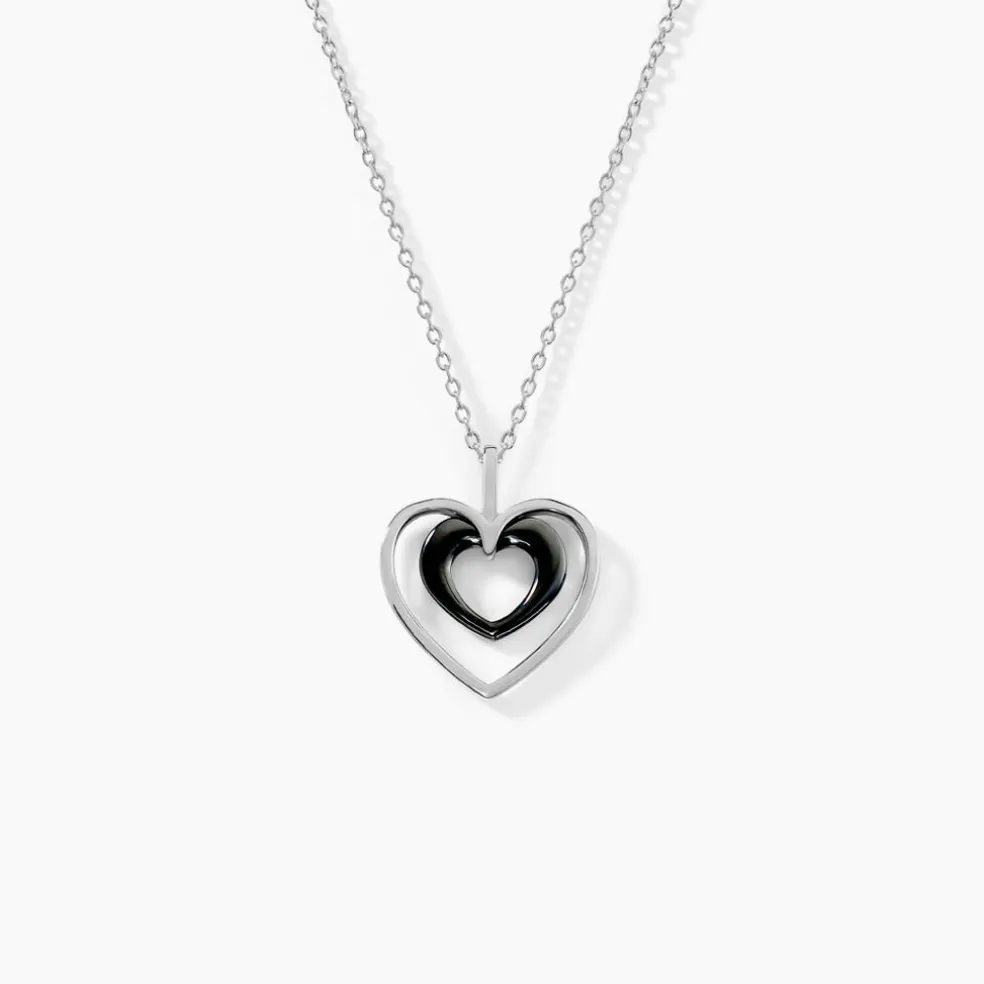 Collier Ceramik Design Argent Blanc Céramique Et Oxyde De Zirconium