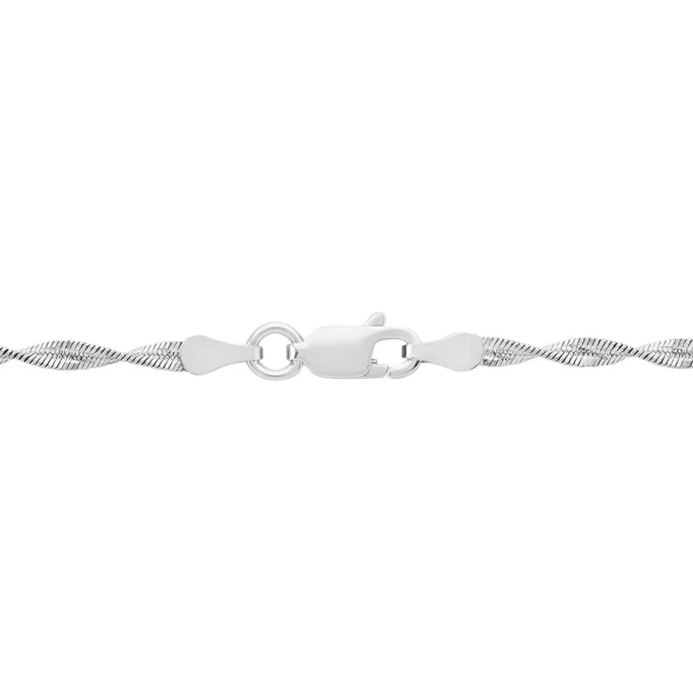 Collier Ciana Torsade Diamante Argent Blanc