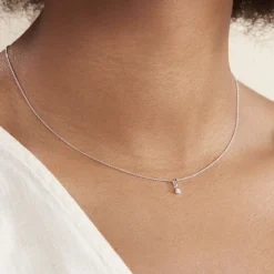 Collier Cicelie Or Blanc Diamant