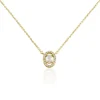 Collier Classical Plaqué Or Jaune Oxyde De Zirconium