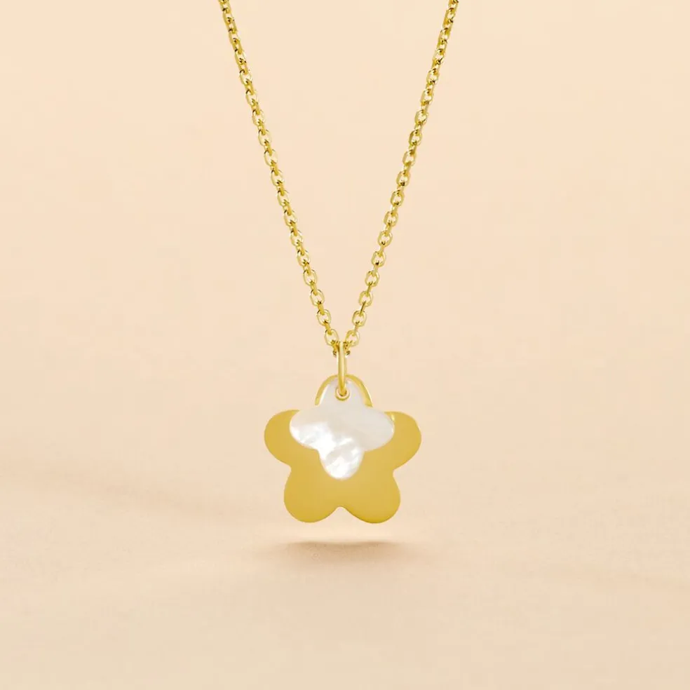 Collier Cleomelia Fleur Or Jaune