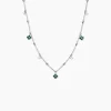 Collier Clova Argent Blanc Oxyde De Zirconium Pierre De Synthese