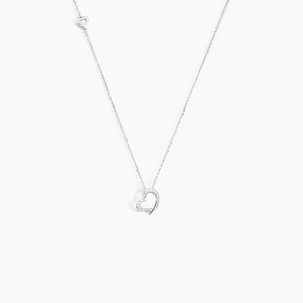 Collier Coeur Ktl Or Blanc Diamant