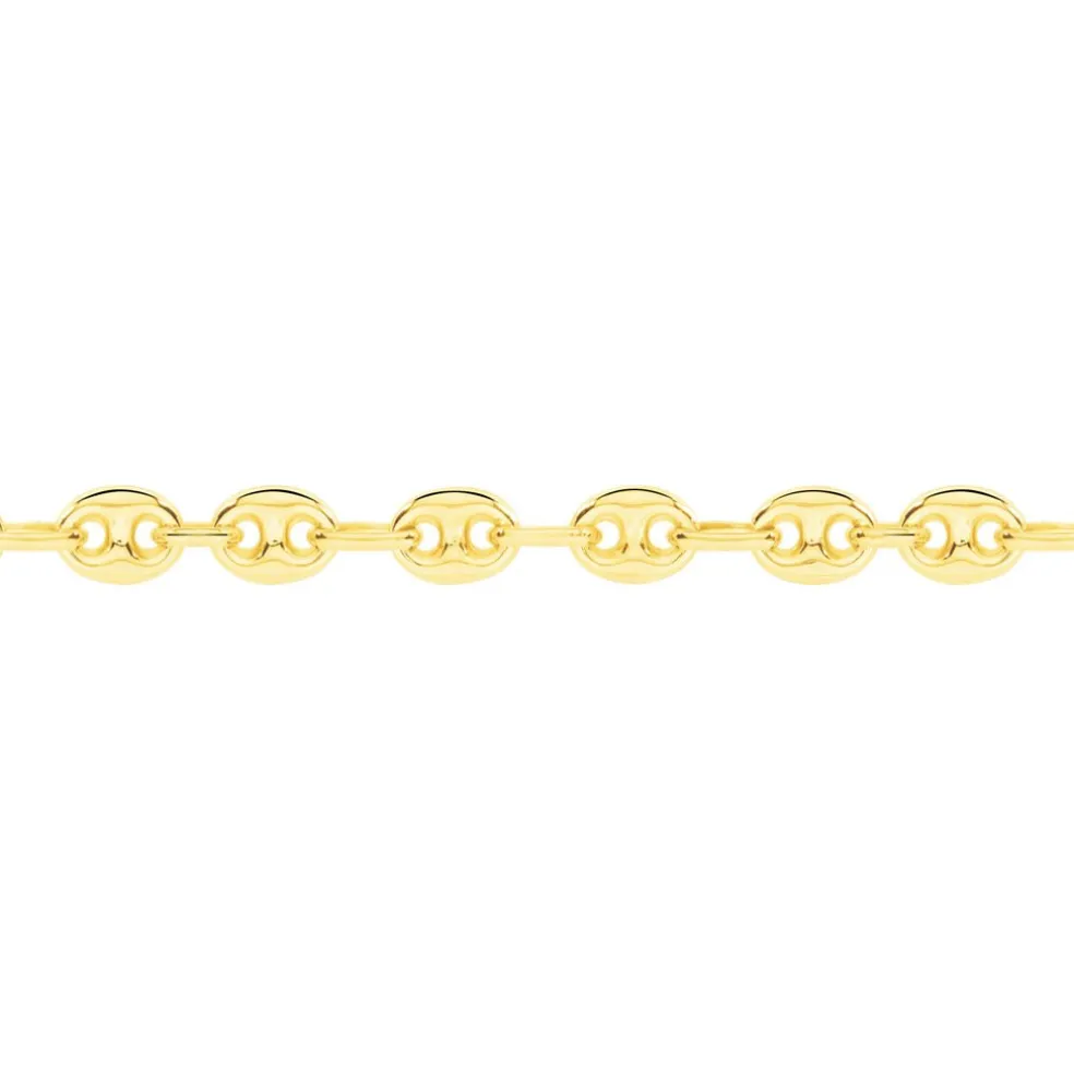 Collier Dami Maille Grain De Cafe Or Jaune