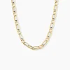 Collier Danae Plaquette Or Bicolore