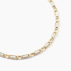 Collier Danae Plaquette Or Bicolore